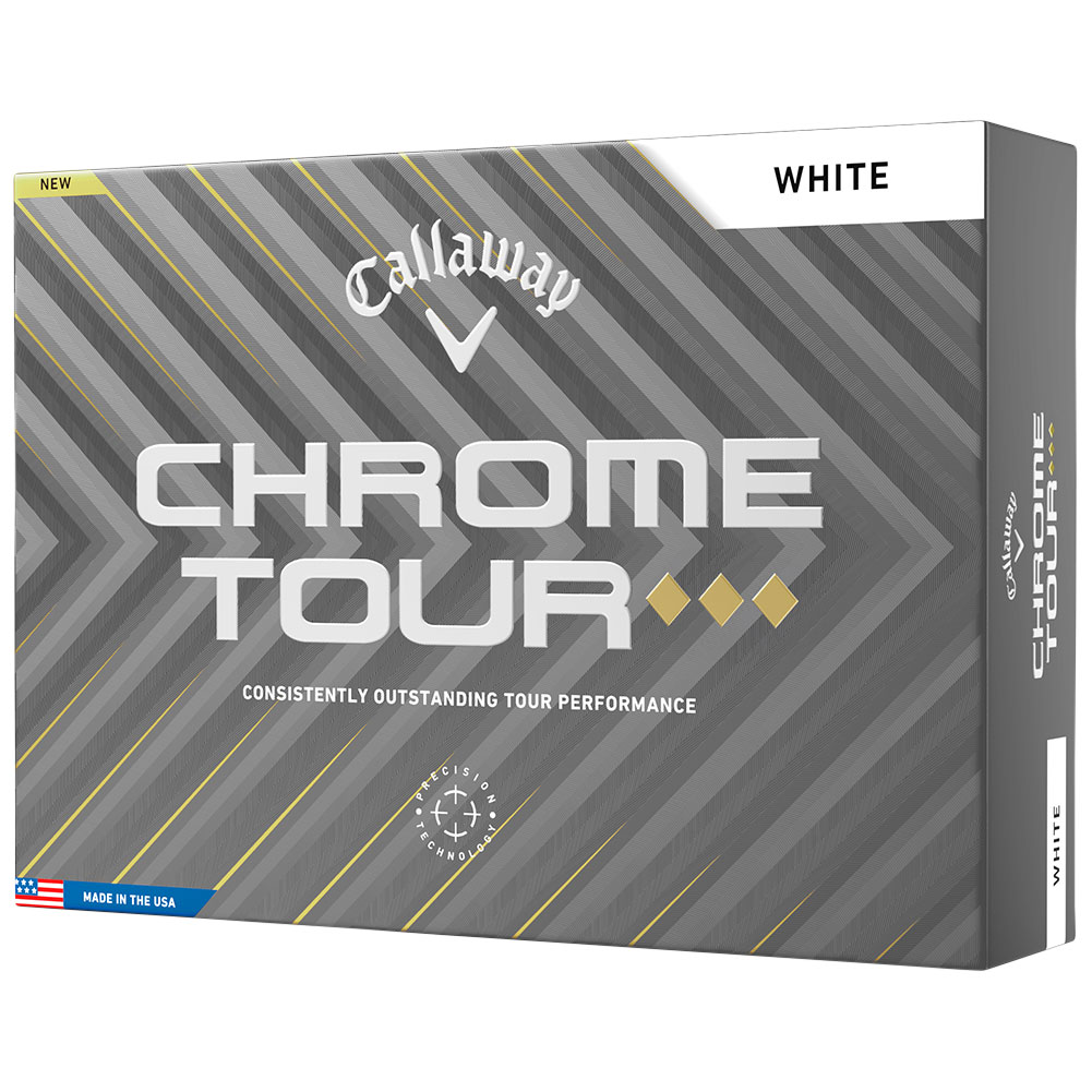 Callaway Chrome Tour Triple Diamond Personalized White Golf Ball #1-#4 12-Ball Pack
