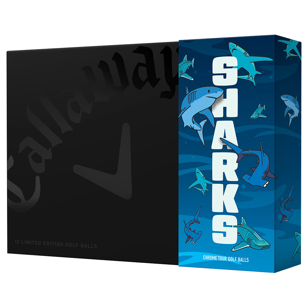 Callaway Chrome Tour Shark Truvis Golf Ball #1-#4 12-Ball Pack White