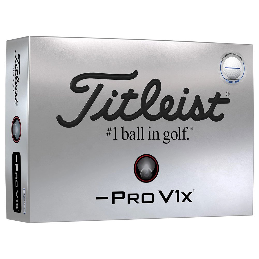 Titleist Pro V1x Alignment Left Dash Performance Golf Balls Pro V1x (#1-#4) 12-Ball Pack Blue Titleist Pro V1x Alignment Left Dash Performance Golf Balls Pro V1x (#1-#4) 12-Ball Pack Blue