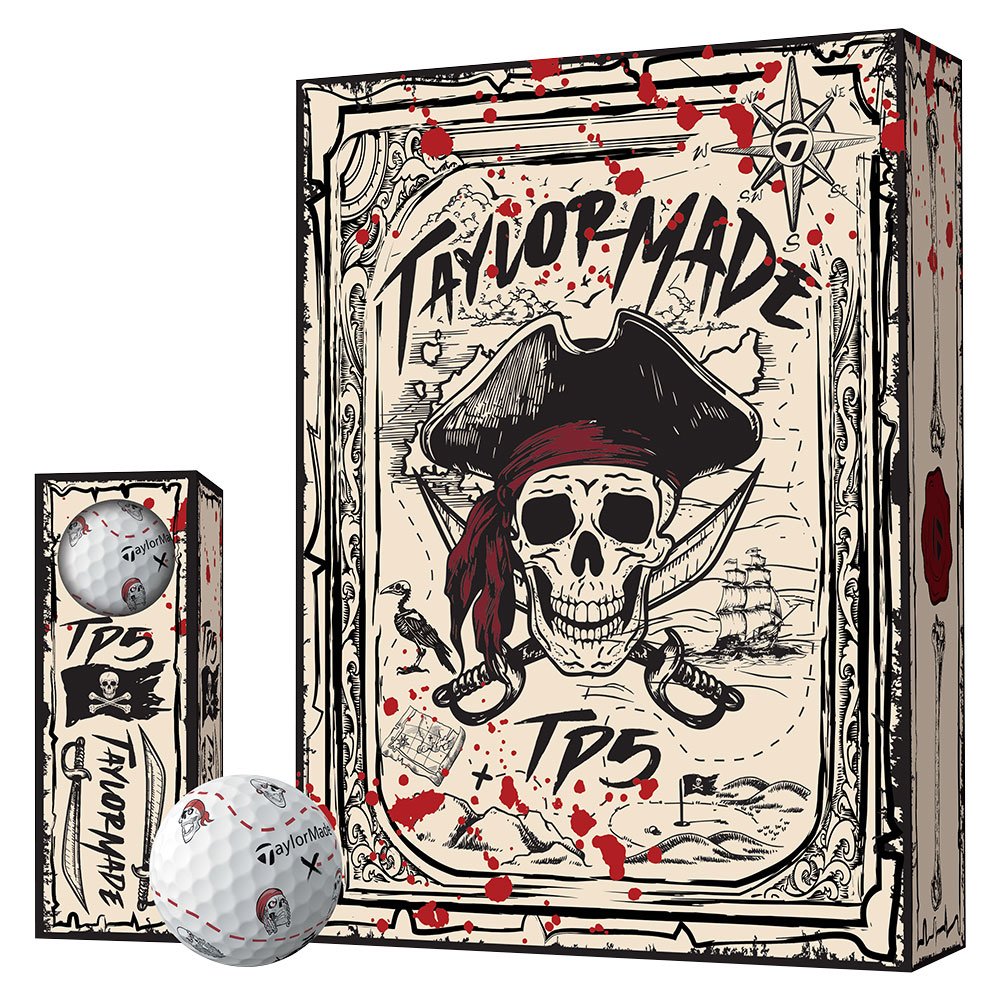TaylorMade TP5 Pix Hot Shot Pirate Golf Balls TP5 12-Ball Pack White