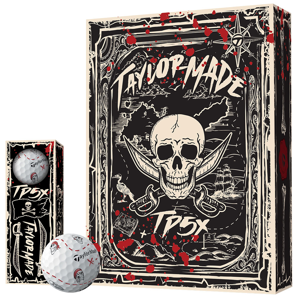 TaylorMade TP5x Pix Hot Shot Pirate Golf Balls TP5x 12-Ball Pack White TaylorMade TP5x Pix Hot Shot Pirate Golf Balls TP5x 12-Ball Pack White