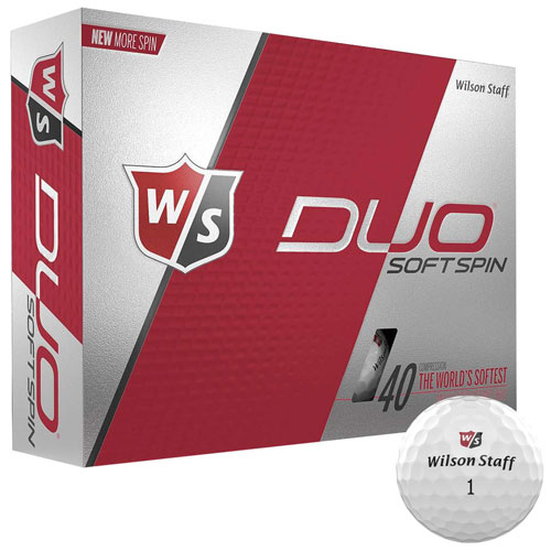 Wilson Staff Duo Soft Spin Personalized White Golf Balls