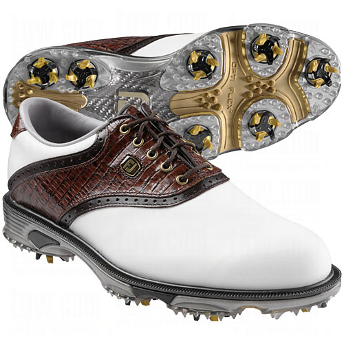 FootJoy Mens DryJoys Tour Saddle Golf Shoes