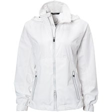 ladies white rain jacket