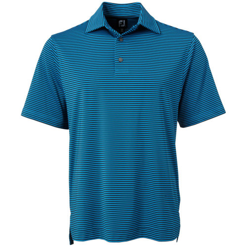FootJoy Mens Stretch Lisle Feeder Stripe Golf Polo Shirt