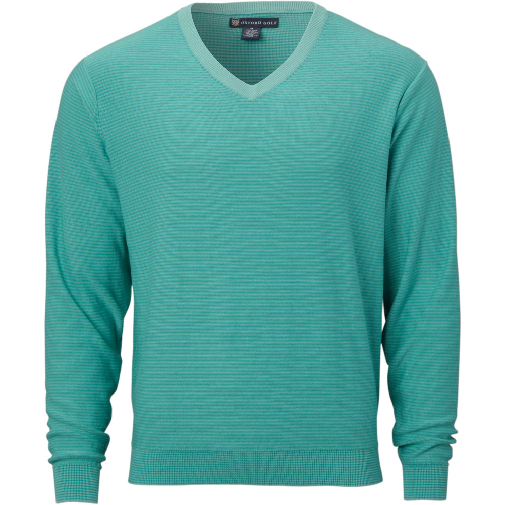 Oxford Golf Mens Crosby Long Sleeve VNeck Sweater