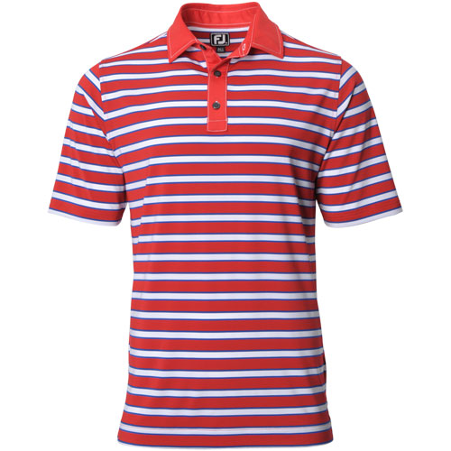 FootJoy Mens Athletic fit Stretch Lisle Stripe Polo - Previous Season ...