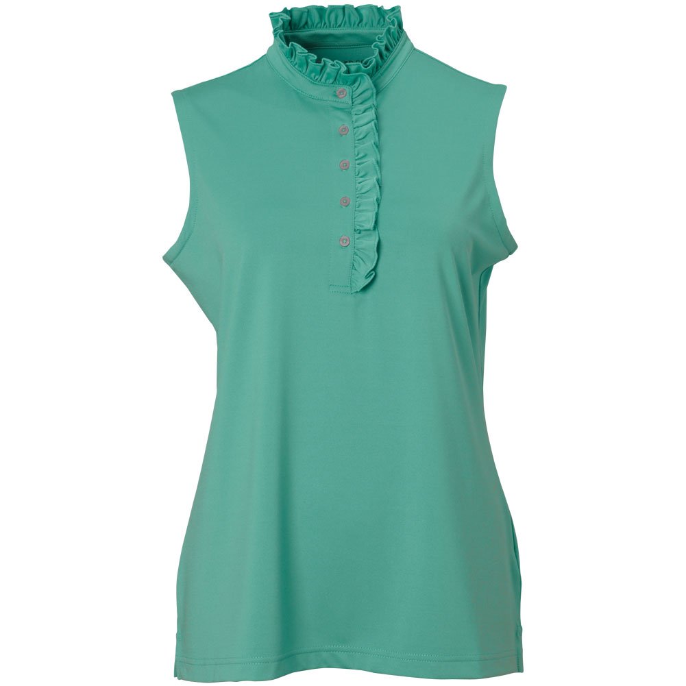 Oxford Golf Ladies Franklin Sleeveless Ruffled Top