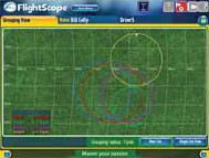 photo of Bushnell flightscope screen